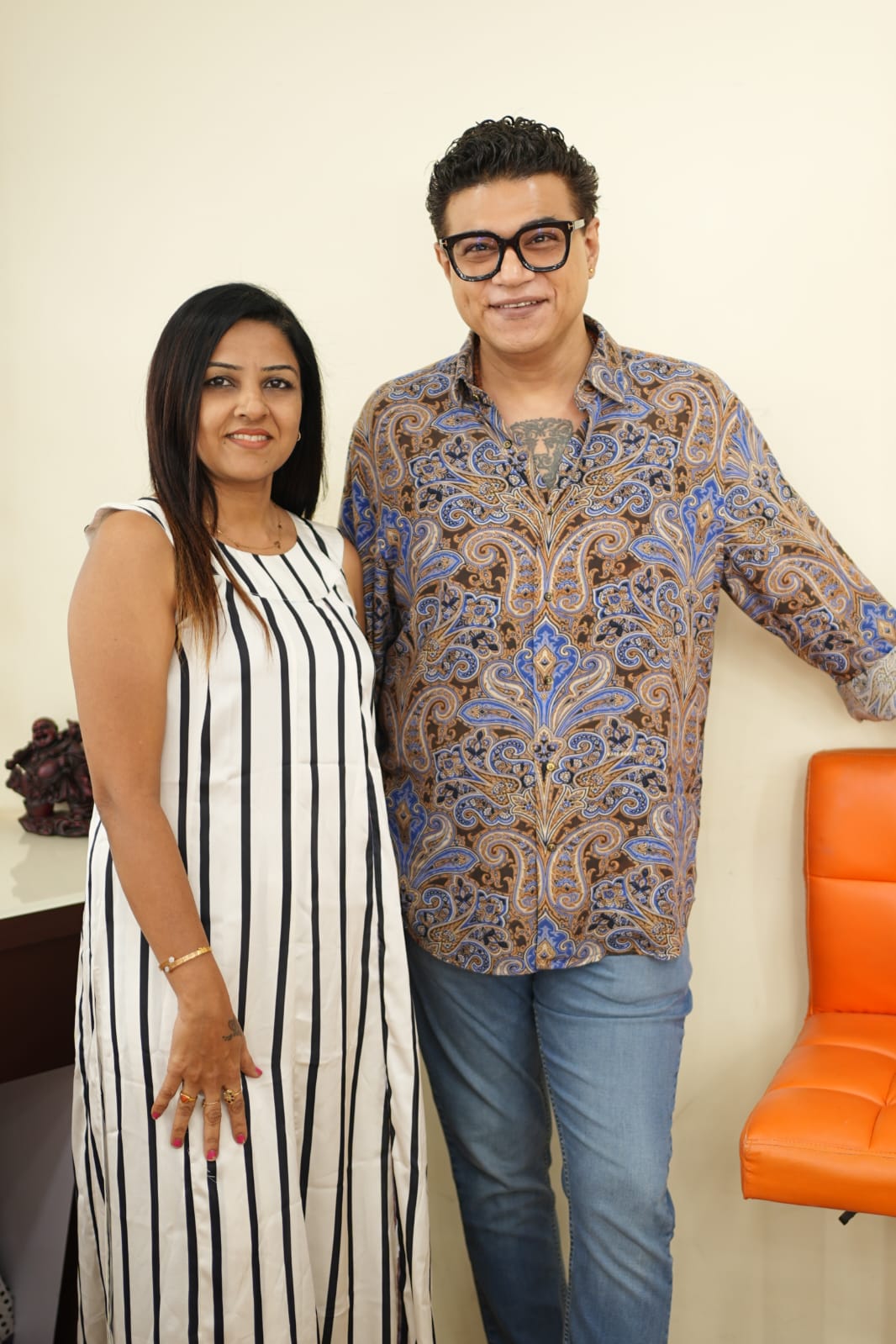 Anju Vinit Solanki with Cherag Sir at the academy